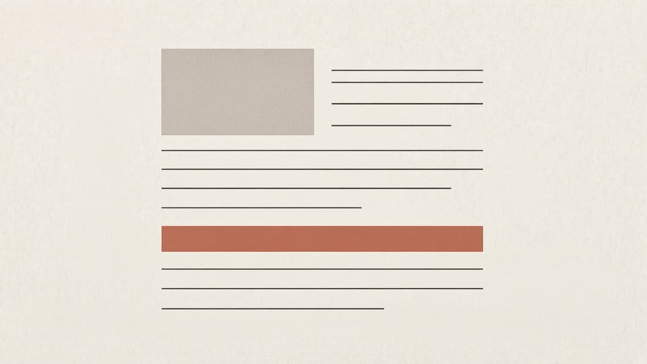 Stacked page bars with one terracotta substance change