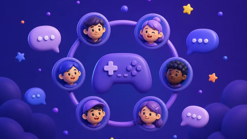 Community chat bubbles and avatar spheres
